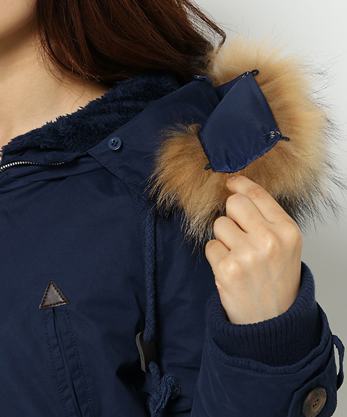 VENCEEXCHANGE（ヴァンスエクスチェンジ）の「ミリタリーロングコート（ミリタリージャケット・レディース・オリーブ/ネイビー・LARGE/MEDIUM）」の9枚目の写真