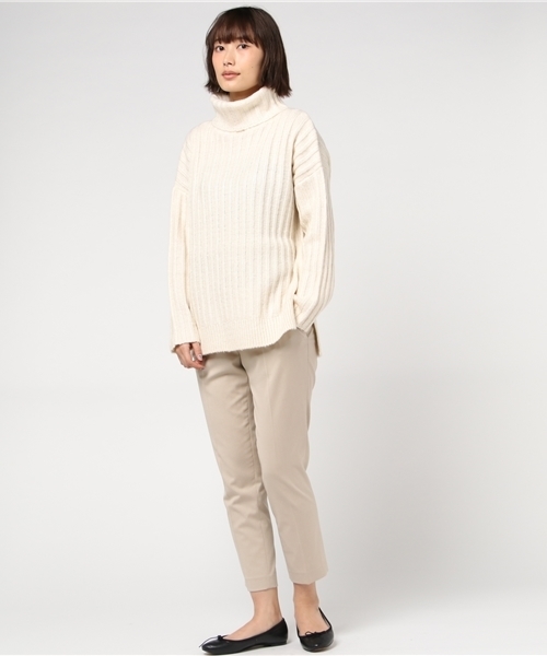 VENCEEXCHANGE（ヴァンスエクスチェンジ）の「シンタムリブアミチュニック                  （ニット/セーター・レディース・ブラック/オフホワイト/グレー/ブラウン・MEDIUM）」の8枚目の写真