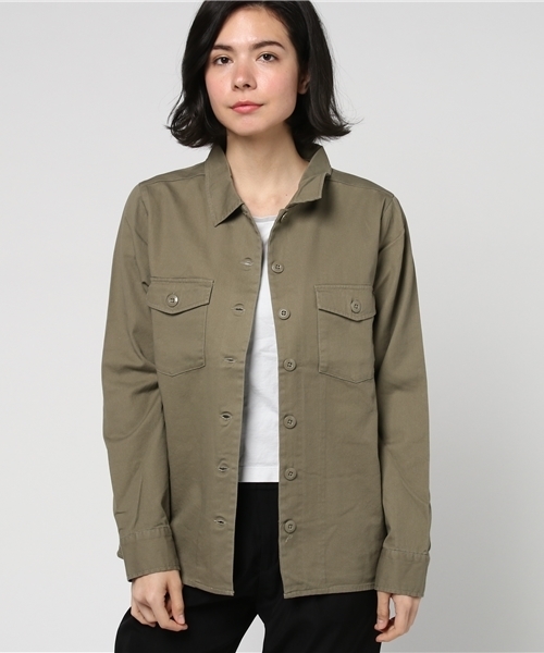 PUNYUS(プニュズ)の「ミリタリーシャツ(シャツ/ブラウス・レディース・その他1/カーキ・2/3/1/4)」の1枚目の写真