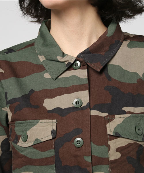 PUNYUS(プニュズ)の「ミリタリーシャツ(シャツ/ブラウス・レディース・その他1/カーキ・2/3/1/4)」の3枚目の写真