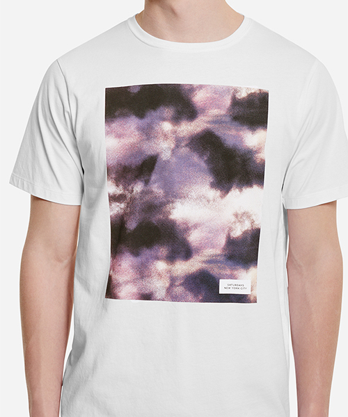 Saturdays NYC(サタデーズ ニューヨークシティ )の「Cloud Fill T-Shirt(Tシャツ/カットソー・メンズ・ホワイト・S/X-SMALL/M/X-LARGE/L)」の2枚目の写真
