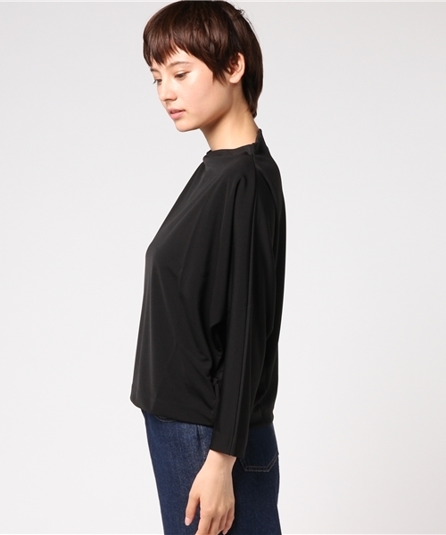 STUDIOUS（ステュディオス）の「【STUDIOUS】ドルマンカットプルオーバー（Tシャツ/カットソー・レディース・ブラック/ピンク/ホワイト・FREE）」の5枚目の写真