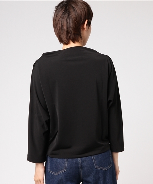 STUDIOUS（ステュディオス）の「【STUDIOUS】ドルマンカットプルオーバー（Tシャツ/カットソー・レディース・ブラック/ピンク/ホワイト・FREE）」の6枚目の写真