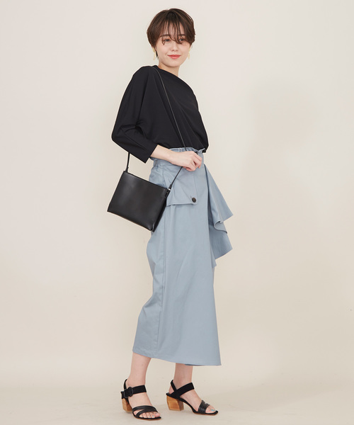 STUDIOUS（ステュディオス）の「【STUDIOUS】ドルマンカットプルオーバー（Tシャツ/カットソー・レディース・ブラック/ピンク/ホワイト・FREE）」の11枚目の写真