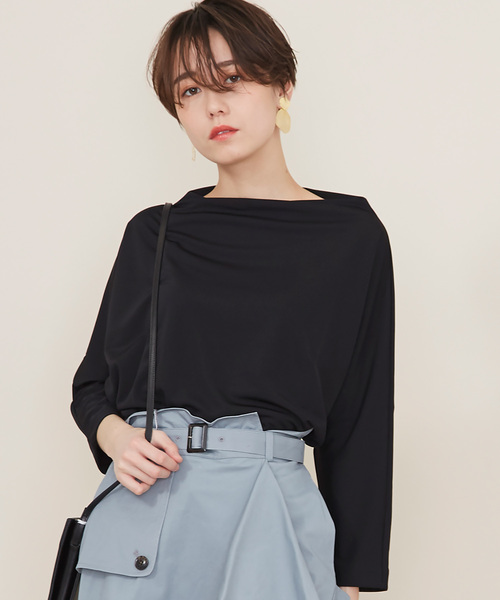 STUDIOUS（ステュディオス）の「【STUDIOUS】ドルマンカットプルオーバー（Tシャツ/カットソー・レディース・ブラック/ピンク/ホワイト・FREE）」の15枚目の写真