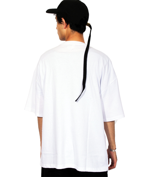 ８(eight)（エイト）の「ポケット付き ビッグTシャツ 半袖 ストリート（Tシャツ/カットソー・メンズ・ブラック/ホワイト×ブラック/ネイビー/グレー/ホワイト・LARGE/MEDIUM）」の18枚目の写真