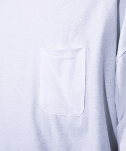 ８(eight)（エイト）の「ポケット付き ビッグTシャツ 半袖 ストリート（Tシャツ/カットソー・メンズ・ブラック/ホワイト×ブラック/ネイビー/グレー/ホワイト・LARGE/MEDIUM）」の12枚目の写真