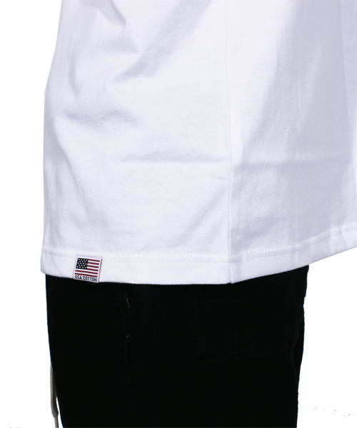 ８(eight)（エイト）の「ポケット付き ビッグTシャツ 半袖 ストリート（Tシャツ/カットソー・メンズ・ブラック/ホワイト×ブラック/ネイビー/グレー/ホワイト・LARGE/MEDIUM）」の14枚目の写真