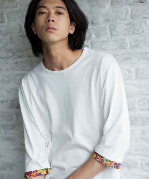 rehacer（レアセル）の「rehacer : Flower Link Cutsew  （Tシャツ/カットソー・メンズ・ホワイト/ネイビー/グレー/ブラック・MEDIUM/SMALL/LARGE）」の2枚目の写真