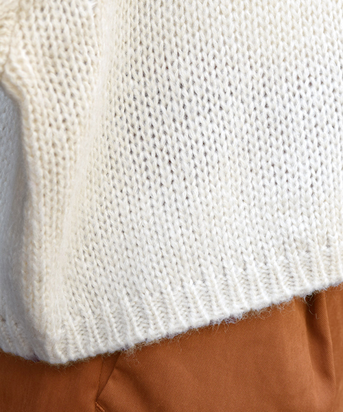 w closet(ダブルクローゼット)の「透かし編みモヘアプルオーバー(ニット/セーター・レディース・ホワイト/ピンク/イエロー・FREE)」の13枚目の写真