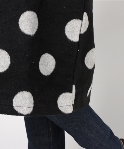 MERLOT（メルロー）の「ドット柄エプロンワンピース2391（ワンピース・レディース・グレー/ブラック・FREE）」の8枚目の写真