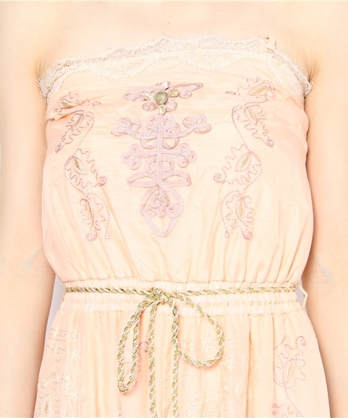 Language（ランゲージ）の「刺繍ロング刺繍ワンピース（ワンピース・レディース・ホワイト系/グリーン系/ピンク系・38）」の6枚目の写真