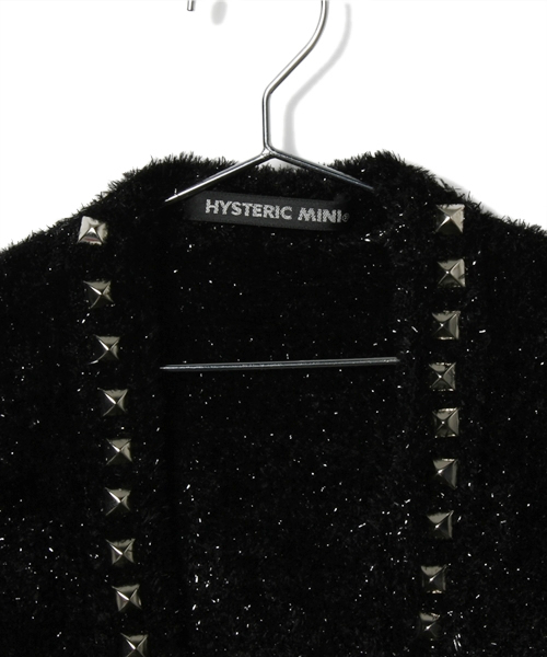 HYSTERIC MINI(ヒステリックミニ)の「studs rock generation カーディガン(カーディガン/ボレロ・キッズ・ブラック/レッド・100/120)」の4枚目の写真