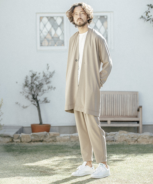 ANGENEHM（アンゲネーム）の「mp5834-1 Tuck Tapered Ankle Pants パンツ（その他パンツ・メンズ・ネイビー/ベージュ/ブラック・M/S/L）」の9枚目の写真