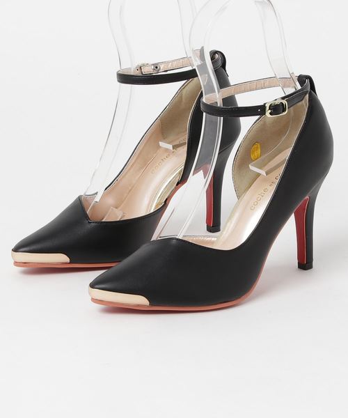 Parade（パレード）の「メタルポインテッドトゥストラップ付きオケージョンパンプス 8989T【Parade】（パンプス・レディース・ブラック系その他2/ブラック系その他/ゴールド/シルバー/ブラック/ホワイト・LL/M/S/L）」の3枚目の写真