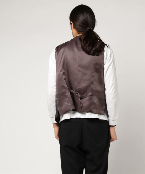 SHIPS（シップス）の「SD: 『LORO PIANA』メランジ ソリッド ベスト(ダークグレー)（ベスト・メンズ・ダークグレー・MEDIUM/LARGE/SMALL/X-LARGE）」の4枚目の写真