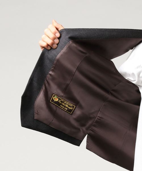 SHIPS（シップス）の「SD: 『LORO PIANA』メランジ ソリッド ベスト(ダークグレー)（ベスト・メンズ・ダークグレー・MEDIUM/LARGE/SMALL/X-LARGE）」の3枚目の写真