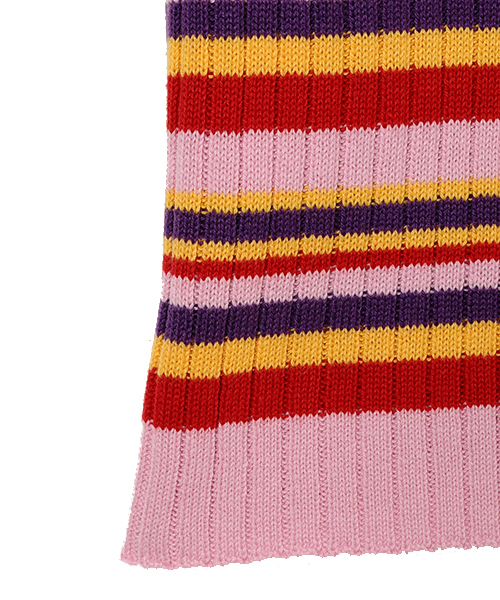 Candy Stripper（キャンディストリッパー）の「WEIRD BEAR MULTI BORDER ニット（ニット/セーター・レディース・ブラック/パープル/ピンク/オレンジ・2）」の9枚目の写真