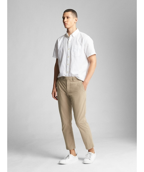 GAP(ギャップ)の「シアサッカー スリムフィット防水アンクルパンツ(Gapflex)(その他パンツ・メンズ・ブルー/ベージュ・30W/28W/36W/34W/32W)」の4枚目の写真