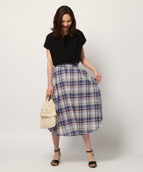 GLOBAL WORK（グローバルワーク）の「ミニワッフルフレンチスリーブＴ/795881（Tシャツ/カットソー・レディース・ブラック/ブラウン/ホワイト・LARGE/MEDIUM）」の5枚目の写真