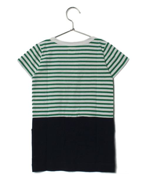 coen（コーエン）の「【KIDS】ボーダーコンビワンピース（ワンピース・キッズ・イエロー/ケリー・S/100/M/110/L/120/XL/130/140/150）」の3枚目の写真