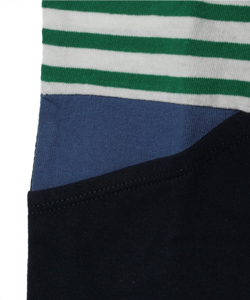 coen（コーエン）の「【KIDS】ボーダーコンビワンピース（ワンピース・キッズ・イエロー/ケリー・S/100/M/110/L/120/XL/130/140/150）」の6枚目の写真