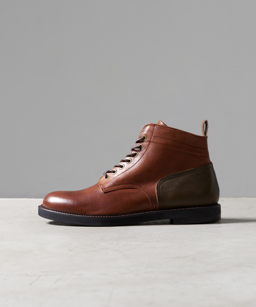 alfredoBANNISTER（アルフレッドバニスター）の「染めヒール切替ブーツ（ブーツ・メンズ・ブラック/ダークブラウン/グレー・39/40/41/42/43/44）」の3枚目の写真