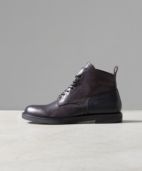 alfredoBANNISTER（アルフレッドバニスター）の「染めヒール切替ブーツ（ブーツ・メンズ・ブラック/ダークブラウン/グレー・39/40/41/42/43/44）」の2枚目の写真