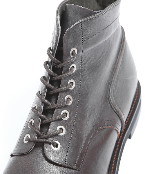 alfredoBANNISTER（アルフレッドバニスター）の「染めヒール切替ブーツ（ブーツ・メンズ・ブラック/ダークブラウン/グレー・39/40/41/42/43/44）」の5枚目の写真