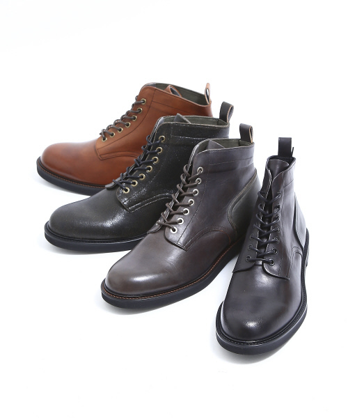 alfredoBANNISTER（アルフレッドバニスター）の「染めヒール切替ブーツ（ブーツ・メンズ・ブラック/ダークブラウン/グレー・39/40/41/42/43/44）」の4枚目の写真