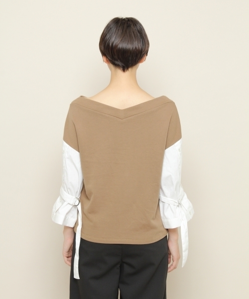 PAGEBOY（ページボーイ）の「袖切り替えプルオーバー（スウェット・レディース・ブラック/ベージュ/オフホワイト・FREE）」の10枚目の写真