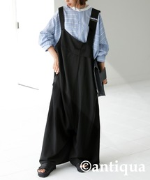 antiqua | 左右で違う、そのバランス感に惹かれる。アシメ変形サロペット(サロペット/オーバーオール)