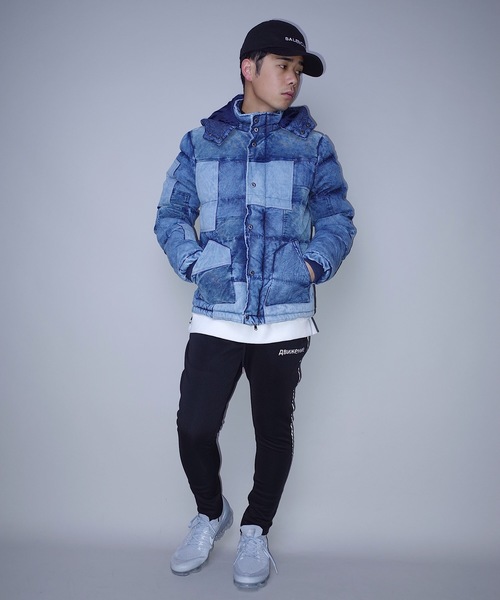 rovtski(ロフトスキー)の「rovtski デニムパッチワークブルゾン/DENIM PATCWORK ブルゾン(ダウンジャケット/コート・メンズ・ネイビー/サックスブルー・LARGE/MEDIUM)」の3枚目の写真