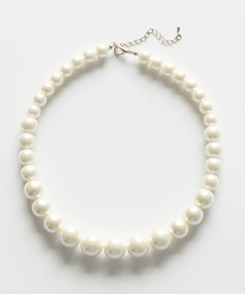 DRESS STAR（ドレス スター）の「フェイクパールネックレス（ネックレス・レディース・ホワイト・フリー）」の2枚目の写真