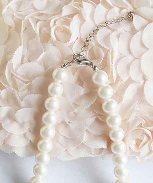 DRESS STAR（ドレス スター）の「フェイクパールネックレス（ネックレス・レディース・ホワイト・フリー）」の4枚目の写真