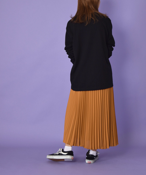 w closet(ダブルクローゼット)の「ロング丈プリーツスカート_(スカート・レディース・パープル/オレンジ/キャメル・FREE)」の11枚目の写真