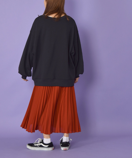 w closet(ダブルクローゼット)の「ロング丈プリーツスカート_(スカート・レディース・パープル/オレンジ/キャメル・FREE)」の8枚目の写真