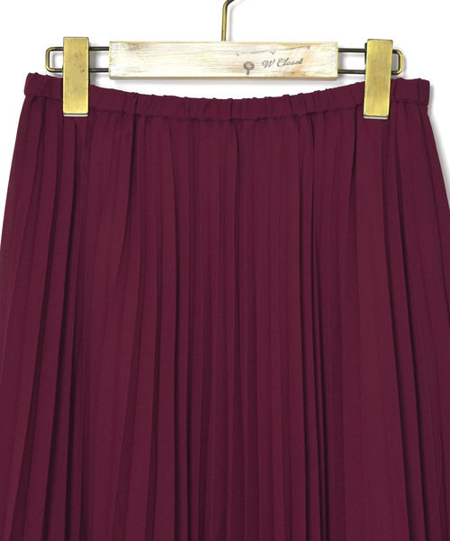 w closet(ダブルクローゼット)の「ロング丈プリーツスカート_(スカート・レディース・パープル/オレンジ/キャメル・FREE)」の6枚目の写真