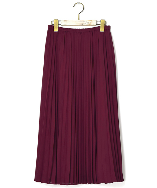w closet(ダブルクローゼット)の「ロング丈プリーツスカート_(スカート・レディース・パープル/オレンジ/キャメル・FREE)」の10枚目の写真