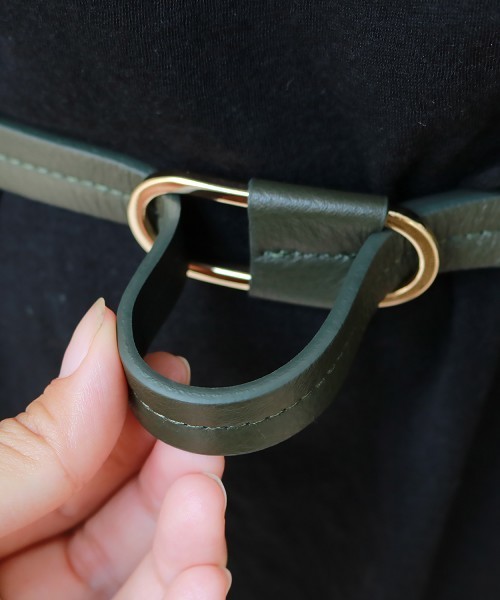 TODAYFUL（トゥデイフル）の「オーバルバックルベルト（ベルト・レディース・ブラック/カーキ・FREE）」の15枚目の写真