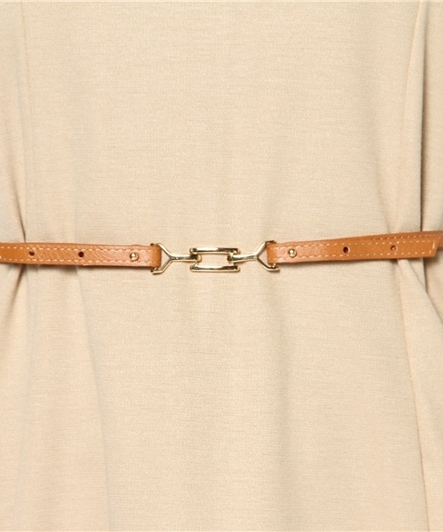 BEAMS LIGHTS Women's（ビームスライツ ウィメンズ）の「△BEAMS LIGHTS / NEWベルト付ポンチ ワンピース（ワンピース・レディース・ブラック/ベージュ/ネイビー/チャコールグレー・36/38）」の12枚目の写真