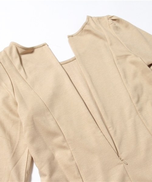 BEAMS LIGHTS Women's（ビームスライツ ウィメンズ）の「△BEAMS LIGHTS / NEWベルト付ポンチ ワンピース（ワンピース・レディース・ブラック/ベージュ/ネイビー/チャコールグレー・36/38）」の14枚目の写真