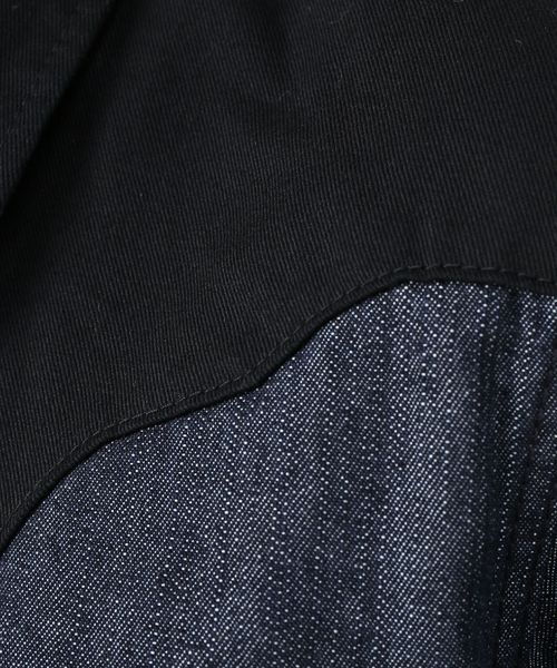 JOINT WORKS（ジョイントワークス）の「7.5ozデニム×コットンギャバ ウエスタンシャツ（シャツ/ブラウス・レディース・ブラック/ブルー・FREE）」の4枚目の写真