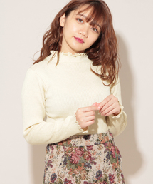 apres jour | フリルハイネックリブニット【ZOZOTOWN限定アイテム】(ニット/セーター)