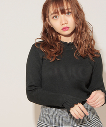 apres jour | フリルハイネックリブニット【ZOZOTOWN限定アイテム】(ニット/セーター)