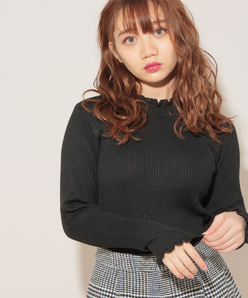 apres jour（アプレジュール）の「フリルハイネックリブニット【ZOZOTOWN限定アイテム】（ニット/セーター・レディース・ブラック/ベージュ/パープル/アイボリー/クリーム・フリー）」の16枚目の写真