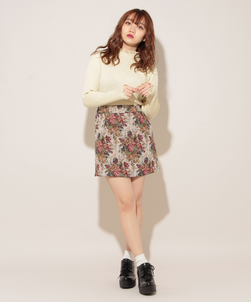 apres jour（アプレジュール）の「フリルハイネックリブニット【ZOZOTOWN限定アイテム】（ニット/セーター・レディース・ブラック/ベージュ/パープル/アイボリー/クリーム・フリー）」の11枚目の写真