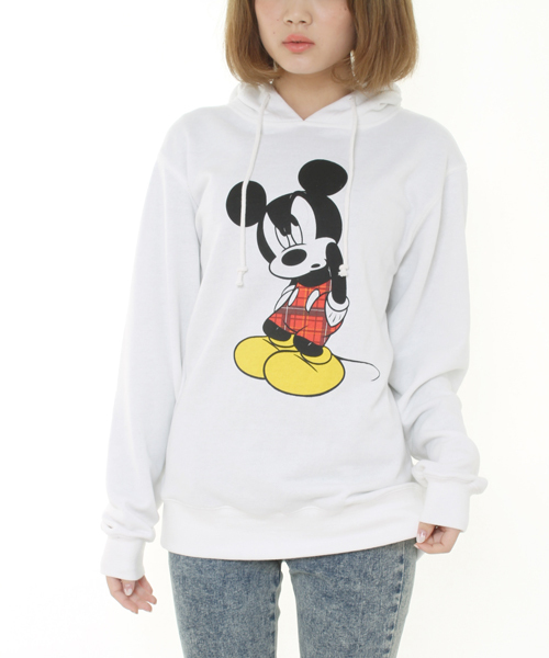 WEGO(ウィゴー)の「WEGO/キャラパーカー(ミッキーマウス)(パーカー・レディース・オフホワイト/杢グレー・FREE)」の8枚目の写真