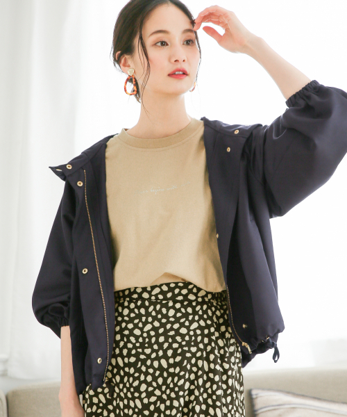 GLOBAL WORK（グローバルワーク）の「撥水ショートマンパ/814001（マウンテンパーカー・レディース・ライトグレー/ベージュ/カーキ/ブルー/ネイビー・MEDIUM/LARGE）」の4枚目の写真