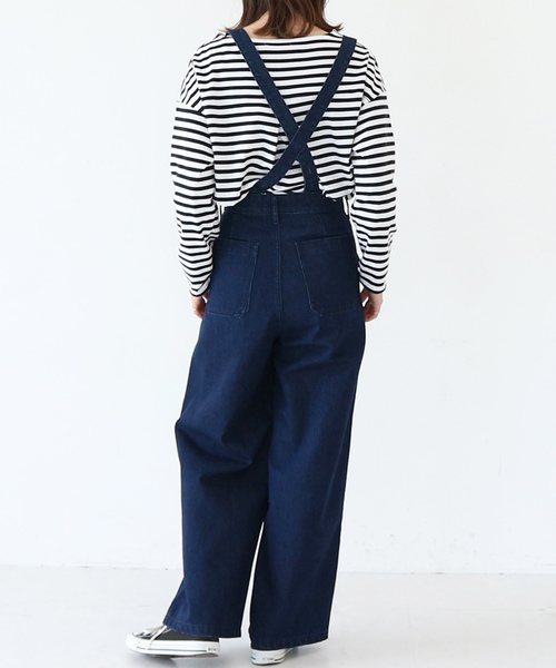 AMERICAN HOLIC(アメリカンホリック)の「サスペンダー付きワイドベーカーデニム(デニムパンツ・レディース・ワンウォッシュ・SMALL/MEDIUM)」の6枚目の写真